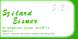 szilard eisner business card